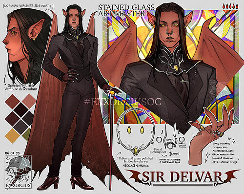 Fullbody + extra details & portrait referencesheet