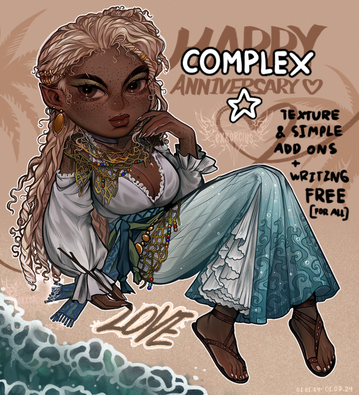 Complex chibis acquire the same rendering and attention to detail as my fully rendered pieces. Difference? Super cute style and full body.